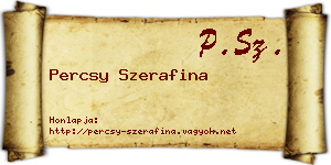Percsy Szerafina névjegykártya